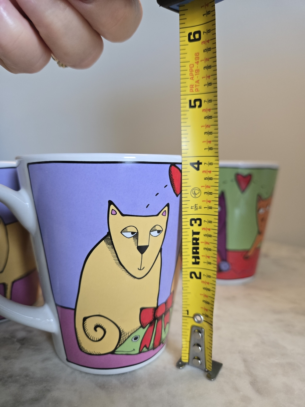 4 COLORFUL FUN CAT MUGS - Picture 9 of 14